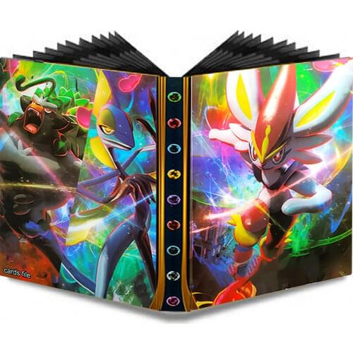 240Pcs Cartoon Cool Pokemon Holder Album Toys Game Cards Album Collections Book Binder Folder Top Loaded List Toys Gift For Kids