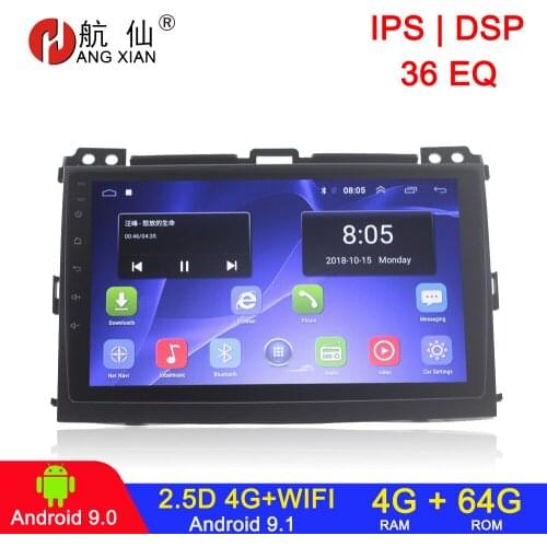 Car radio For Land Cruiser Prado 120 2004-2009 Car Radio Multimedia Video Player GPS Navigation Android 9.1 2din car radio
