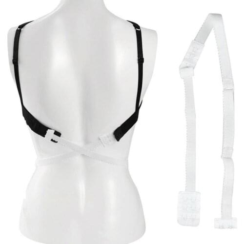 2pcs Deep V-neck Low Open Back Bra Extension Cross Strap Invisible Underwear Conversion Belt For Dress Backless Bras Accessories
