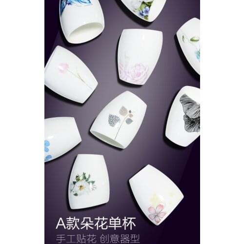 Bone china brushing teeth washing cup health environmental protection mouthwash cup simple pure Bone China