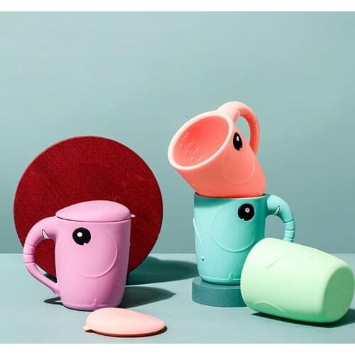 Baby Feeding Cups Cute Cartoon Baby Learning Cups Toddlers & Kids Silicone Cup