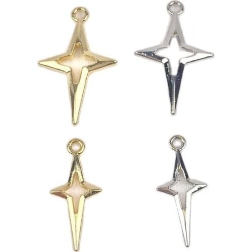 Eruifa 20pcs 18*25mm/10*20mm 2Size Popular Star Zinc alloy Jewelry DIY Charms Pendant Necklace, Earring Bracelet 2 Colors