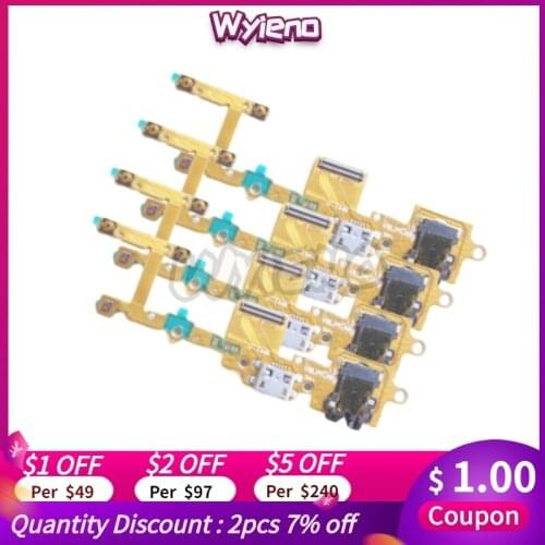 Wyieno For Lenovo YOGA Tab 2 Pro 1380F 1380 Micro Charging Port Connector USB Dock Charger Connect Headphone Jack Flex Cable