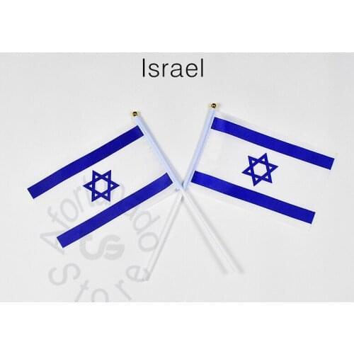 Israel 14*21cm 10piece flag Banner Hanging flag Home Decoration flag Lattice Racing Game flag