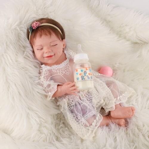 Hoomai Reborn Toddler Lace Dress Realistic Real Soft Touch Full Body Silicone Girl Doll