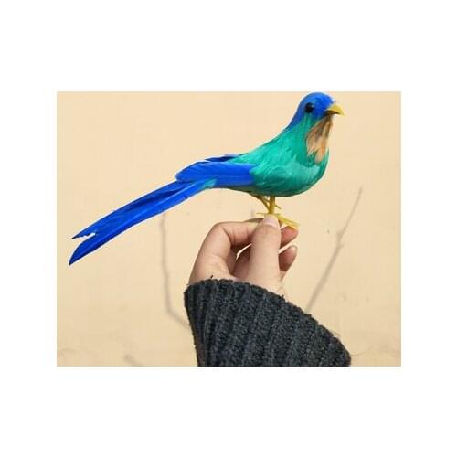 Small cute 22cm green bird model toy plastic & furs simulaiton bird gift 1112