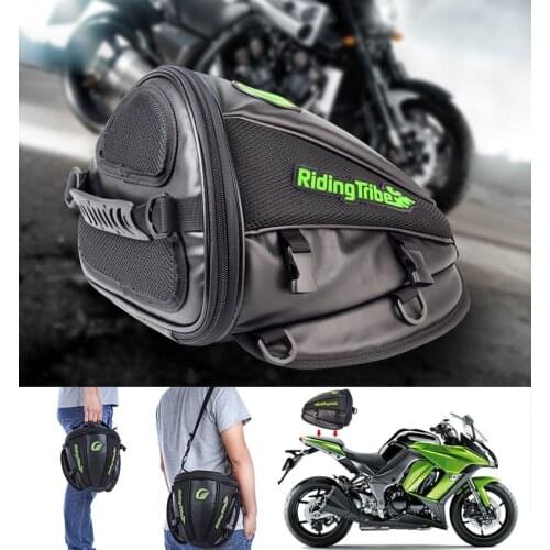 Fashion Waterproof Motorcycle oil Tank Bag Motorbike Tail Rear Back Seat Bag Motorcycle Rider Saddle Backpack Luggage Handbag