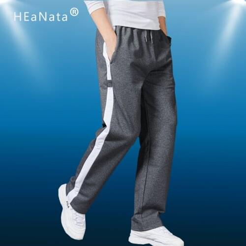 Men Sport Fitness Training Pants Loose Running Stripe Sweatpants Mens Straight Trousers Tracksuit Joggers Sportswear