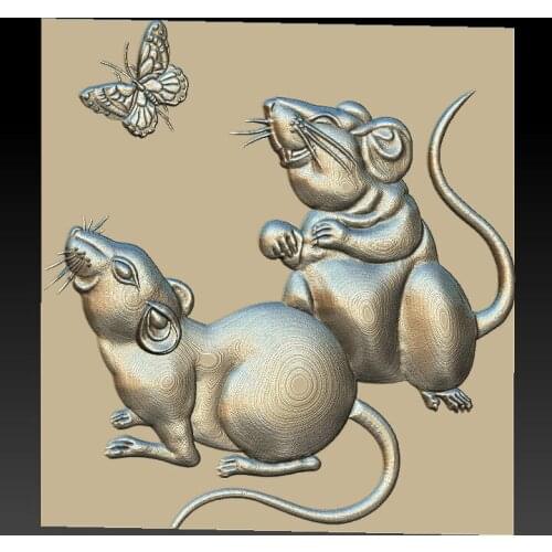 Mouse 3d STL relief digital file - (24) STL Model for CNC Router Aspire Artcam 3D Printer Carving Engraver Bas Relief