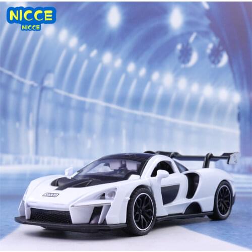 Nicce 1:32 Die Cast McLaren Senna Sports Car Model Toy Alloy Simulation Sound Light Pull Back Supercar Toys Vehicle For Gift