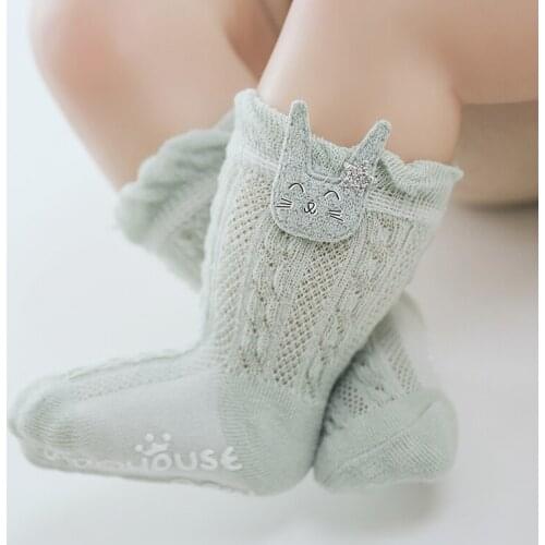 Hot 3 Pairs Summer Thin Section Baby Socks Breathable Mesh Mid Tube Socks Cartoon Accessories Doll Socks2