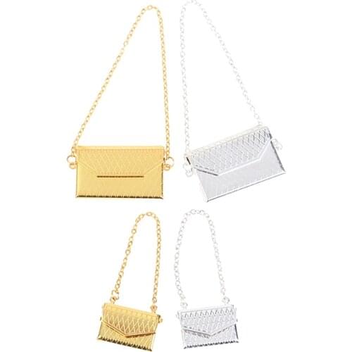 New 1/12 Doll Handbag Lady metal Bag Purse Accessories Dollhouse Kids Toy 2 Sizes