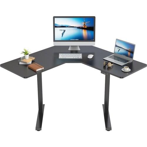 New Design LED Display Control Panel Antique Wood Single Motor Smart Laptop Electric Height Adjustable Desk