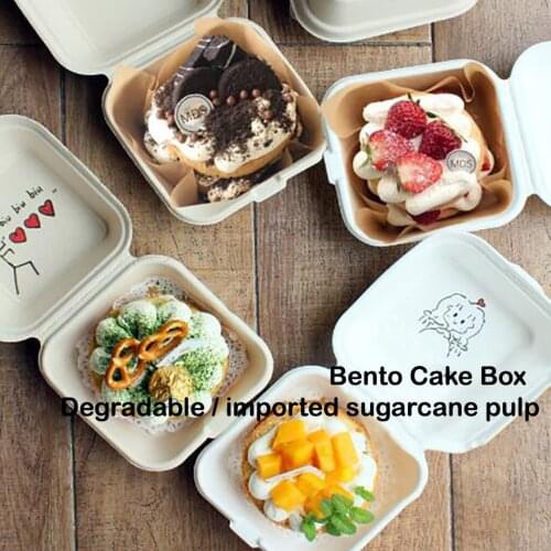 10pcs Disposable Eco-friendly Bento Box Meal Storage Food Prep Lunch Box Fruit Salad Hamburger Cake Packaging Box #p2