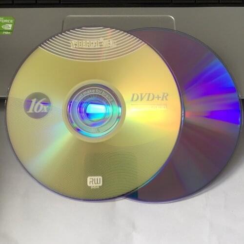 Wholesale 5 discs Grade A+ 4.7 GB Blank Yihui Yellow Wave Printed DVD+R Disc