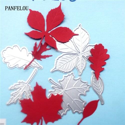 PANFELOU Metal craft maple leaves paper die cutting dies for Scrapbooking/DIY Easter wedding Halloween cards