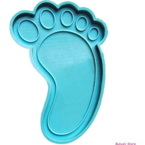 Big Feet Coaster Epoxy Resin Mold Cup Mat Mug Pad Silicone Mould DIY Crafts Ornaments Home Decorations Casting Tool AXYD