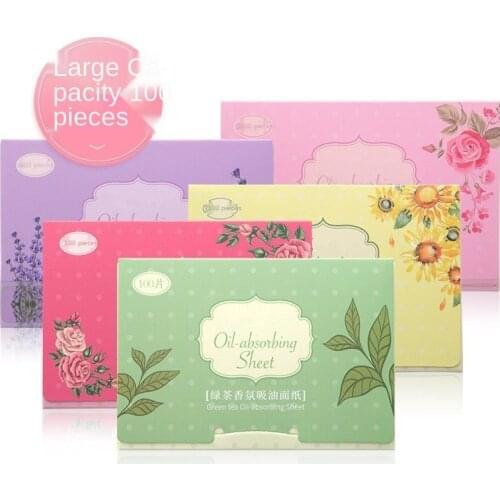 100 Tablets Of Portable Facial Oil-Absorbing Paper Oil Control Cleansing Oily Facial Blotting Matte Tissue Beauty Makeup Tools