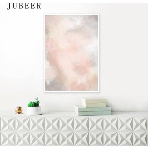 Nordic Style Blush Pink and Grey Posters and Prints Pink Abstract Canvas Painting Extra Large Wall Art Decoration Picture