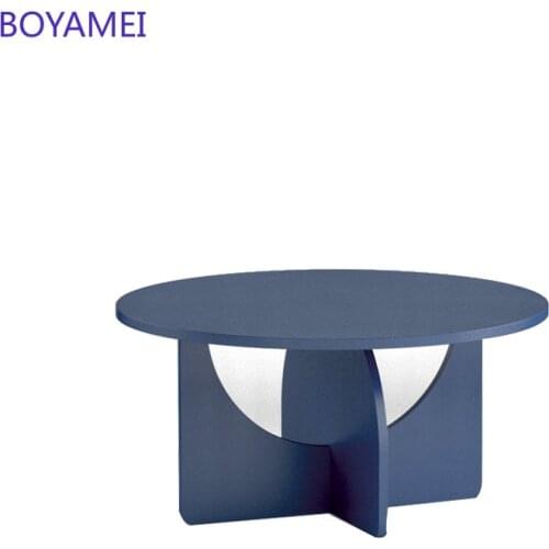 Nordic furniture light luxury coffee table simple modern living room sofa small side tea table creative personality round table