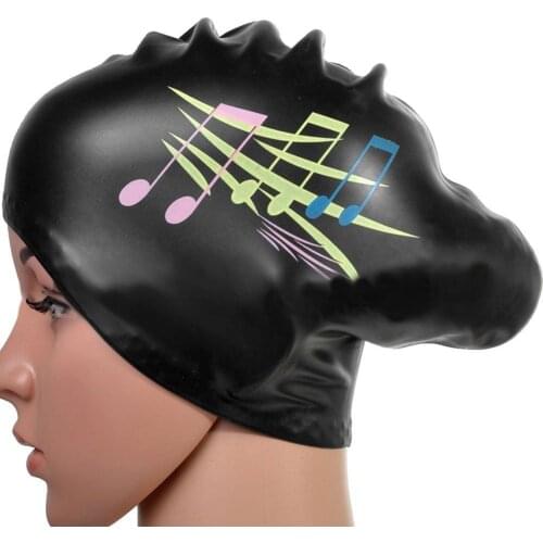 Long hair Swimming Cap for Women Extra Large Rubber Silicone Waterproof Girls Professional Diving Caps Swim Pool Hat Equipment
