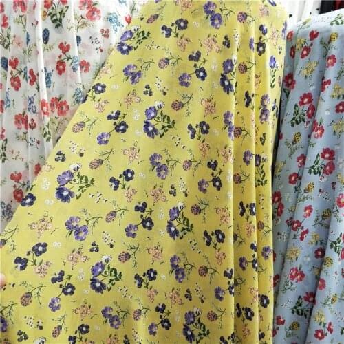 Chiffon print dress fabric summer dress fabric dress broad-legged trousers blouse