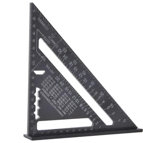 Vernier Caliper Digital Kumpas Triangular Ruler Woodworking Aluminum Right Angle Ruler Protractor 0~7in 90° Micrometer
