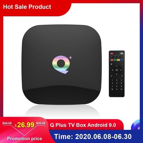 Q Plus Smart TV Box Android 9.0 Allwinner H6 4GB / 64GB 6K H.265 Media Player USB3.0 2.4GHz WiFi Set Top Box PK X96 Max X96 mini
