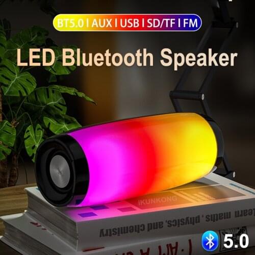 LED Light Bluetooth Speaker Portable FM radio Caixa De Som Amplificada Alto-falantes Music Boombox Subwoofer Enceinte Puissant