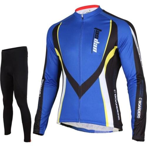 Tasdan Mens Cycling Wear Cycling Clothes Cycling Jersey Sets Road Bike Long Sleeve Jersey and Top Pants Cycling Clothes Online