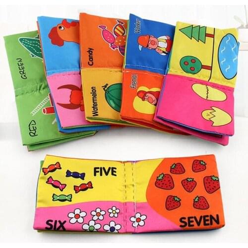 Montessori Cloth Baby Book Intelligence Development Educational Toy Soft Cloth Learning Cognize Books For 0-12 Months