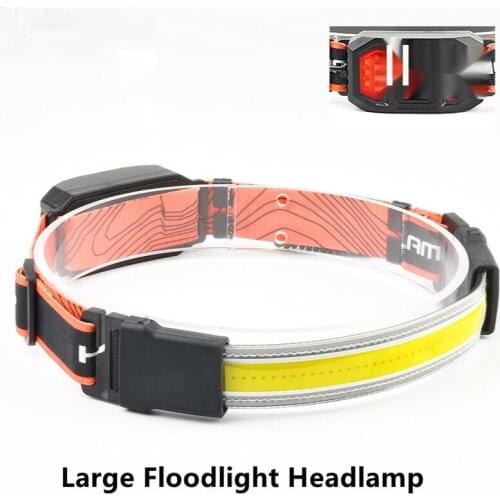 USB Rechargeable Light LED Flood Headlight COB Outdoor Camping Headlight Soft Light Patch Headlight