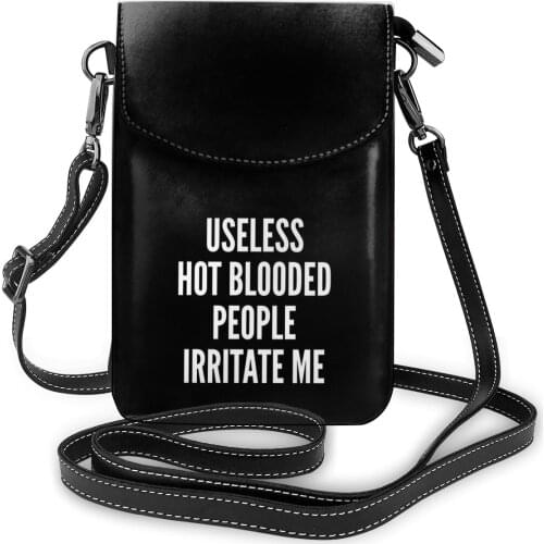 I Hate People Shoulder Bag Outdoor Female Women Bags Gift Aesthetic Leather Purse