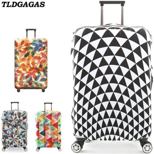 TLDGAGAS Luggage Cover Travel Suitcase Geometry Protector Suit 18-32 Size Cute cat Pattern Trolley Suitcase Travel Accessories