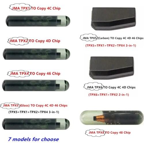 JMA TPX1/TPX2/TPX4/TPX5/TPX6/TPX7/TPX8 Clone Transponder Chip for TOYOTA NISSAN FORD HYUNDAI KIA MAZDA LEXUS SUZUKI MITSUBISHI