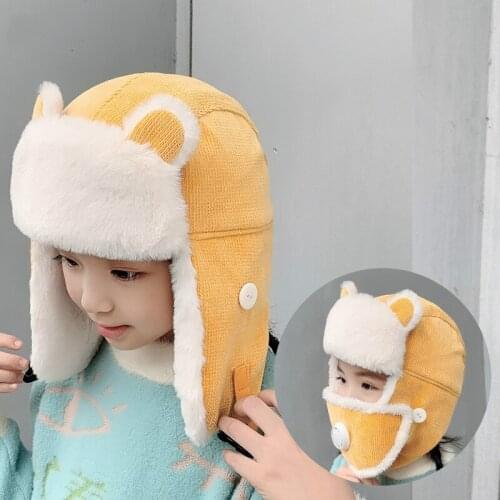 Children Winter Hat Cap Riding Hiking Cycling Bike Windproof Cold Warmth Thickened Wild Outdoor Hat and Scarf