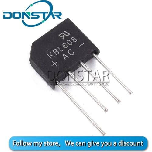 5PCS KBL-608 KBL608 6A 800V Rectifier Bridge Diode New And Original IC