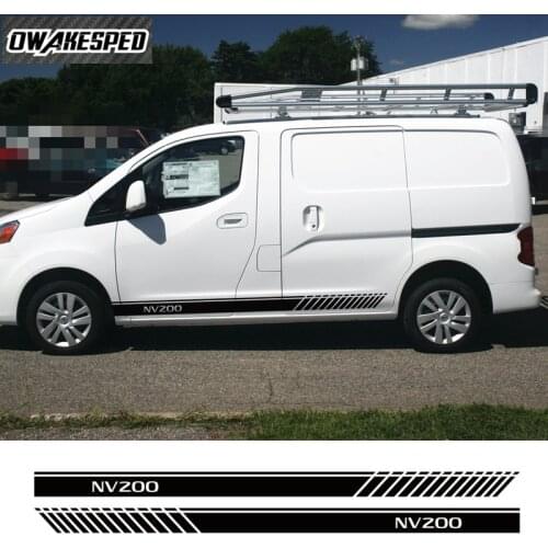 For Nissan NV200 Car Sport Stickers Door Side Skirt Stripes DIY Vinyl Decals Auto Body Exterior Accessories Sticker