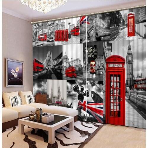 Europe curtains building curtain 3D Curtain Luxury Blackout Window Curtain Living Room