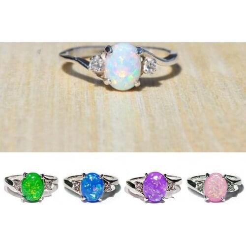 Western Style Classic Color Crystal Ring Jewelry Pink blue Green Stone Ring Lady Women Clear Fashion Jewelry Gift Ring