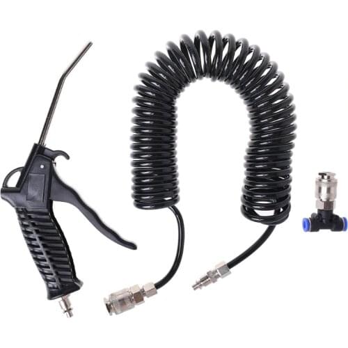 1 pcs Black Air Duster Blow Gun Pneumatic Wind Blowing Kit EU Connector PU Hose
