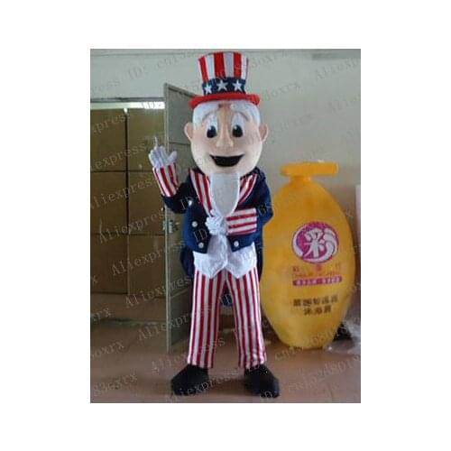 Uncle Sam Uncle Sfeel Mascot Costume Adult Cartoon Character Outfit Suit Can Wear Wearable Playground Schoolyard zx1212