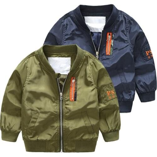 Boy Girl Jacket Child Outerwear Autumn Baby Boys Coat 2017 Childrens Clothing Cotton Zipper Jacket Child Baseball Uniform