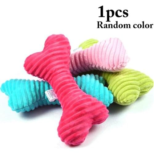 Legendog Dog Toy Funny Interactive Plush Bone Shape Plaything Puppy Sound Squeaky Toys Puppy Chewing Toy For Pet Dog Supplies