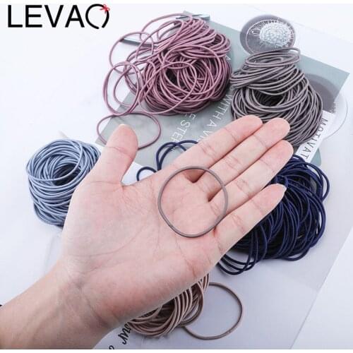 Levao 50/100PCS Hair Accessories girls Rubber Bands Scrunchy Elastic Hair Bands kids baby Headband decorations ties Gum for hair