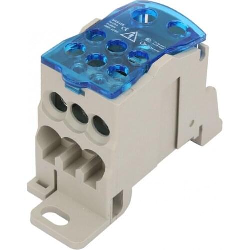 UKK-125A Terminal Block 1 in many Out Din Rail Distribution Box Universal Power Junction Box Electric Wire Connector