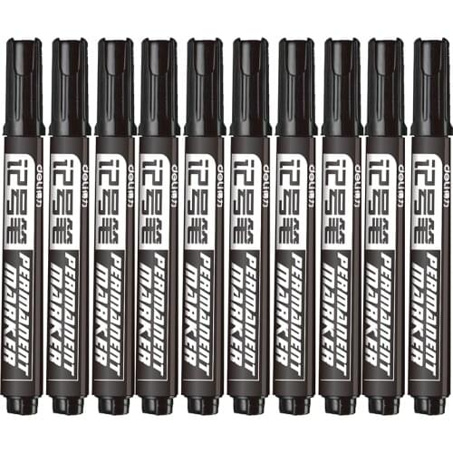 10Pcs/set of waterproof grease paint permanent marker pens black, blue, red for painting, marking and writing student stationery