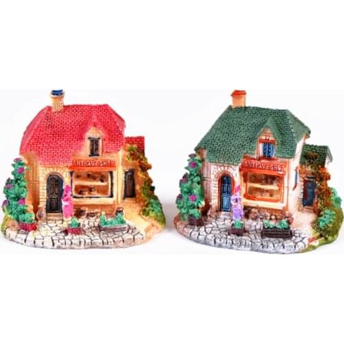 DIY Materials European Villa Micro Landscape Decoration Pieces Multi-meat Resin House Model Resin Embellishments Home Decor