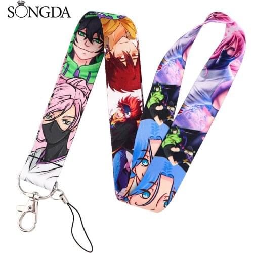Fashion Anime SK8 the Infinity Cute Characters Keycord Lanyard Neck ID Card Keychain Accessories Phone Charm Women Jewelry Gifts