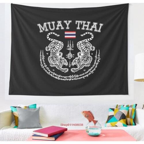 Muay Thai Men Kickboxing Men Women Kid Toi Muay Thailand tapestry Wall Hanging Astrology Divination Bedspread